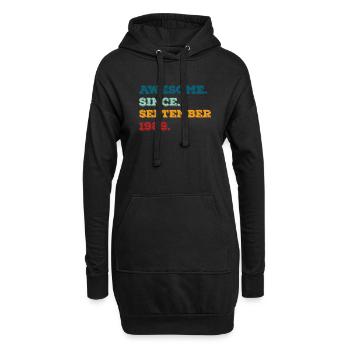 Anniversaire Septembre 1989 Naissance Année de naissance - Sweat-shirt à capuche long Femme - noir - Devant