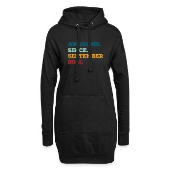 Geburtstag September 2021 Geboren Geburtsjahr - Hoodie-Kleid - Schwarz - Vorne