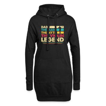 Violine Vater Violinenspieler Streicher Papa - Hoodie-Kleid - Schwarz - Vorne