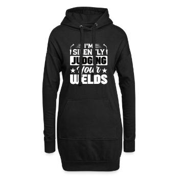 Schweißer Beruf Hitze Stahl Gas WIG MAG Schweißen - Hoodie-Kleid - Schwarz - Vorne