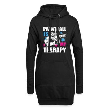 Paintball Geschenk Paintballer Paintballspieler - Hoodie-Kleid - Schwarz - Vorne