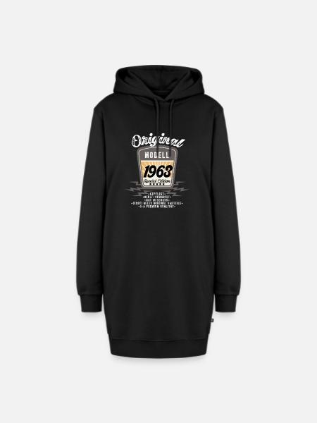 Modell 1963 - Hoodie-Kleid - Schwarz