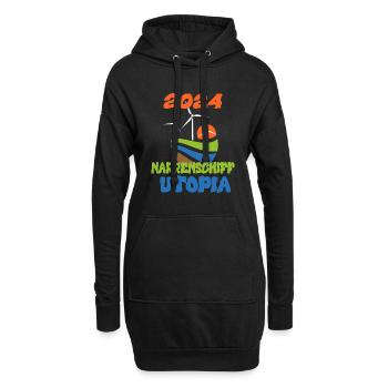 Utopia de la Nef des fous 2024 - Dates - Sweat-shirt à capuche long Femme - noir - Devant