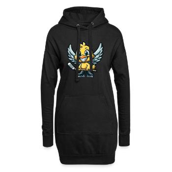 Poulet Poussin Joueur de Hockey Angel Ice Hockey Club - Sweat-shirt à capuche long Femme - noir - Devant