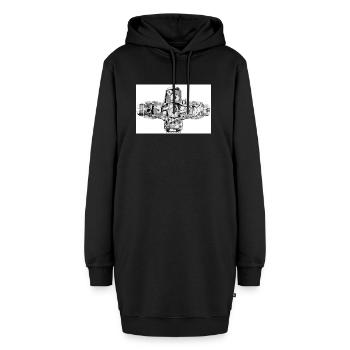 Boxer 2-vannes - Sweat-shirt à capuche long Femme - noir - Devant