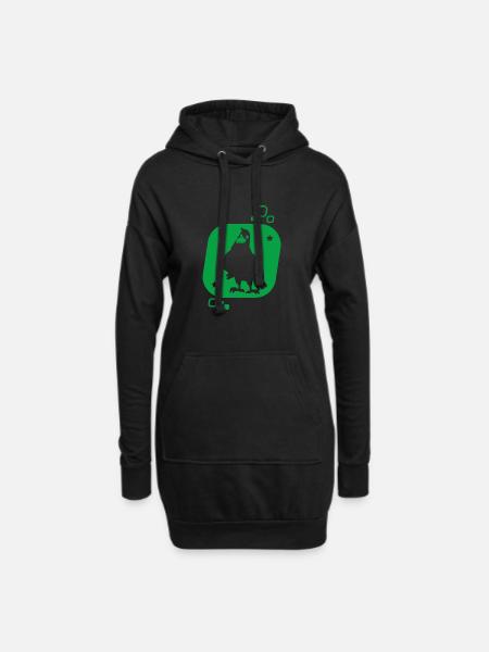Adler - Greifvogel - Falke - Geier - Hoodie-Kleid - Schwarz