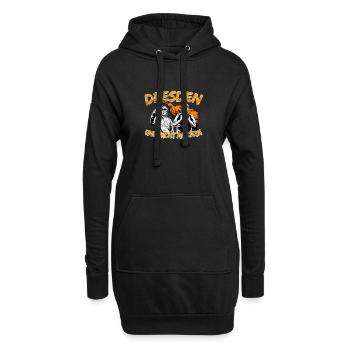 Dresden und nicht anders UPDATE - Hoodie-Kleid - Schwarz - Vorne