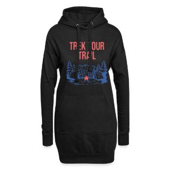 Trek Your Trail Hiking Wildlife Hiker Outdoor - Hoodie-Kleid - Schwarz - Vorne