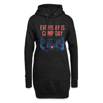 Everyday is Camp Day Camping Nature Lover Camper - Hoodie-Kleid - Schwarz - Vorne