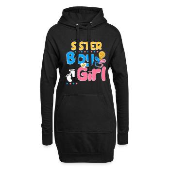 Pink or Blue Sister Loves You Best Sist Ever Big - Sweat-shirt à capuche long Femme - noir - Devant