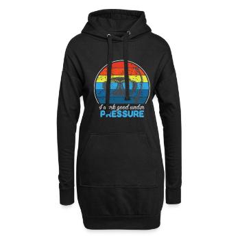 Taucher Tauchen Design Schnorcheln - Hoodie-Kleid - Schwarz - Vorne