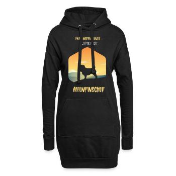 Chiens Affenpinscher - Sweat-shirt à capuche long Femme - noir - Devant