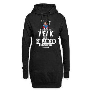 CPA-Superheld: Jonglieren mit Taschenrechnern mit einem Augenzwinkern - Hoodie-Kleid - Schwarz - Vorne