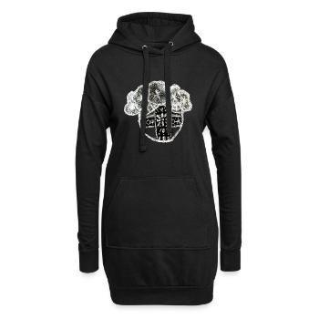Ukrainische Puppe Talisman. Motanka.Folklore UA. - Hoodie-Kleid - Schwarz - Vorne