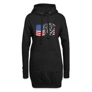 Drapeau de la Nouvelle-Écosse Duck Tolling Retriever America - Sweat-shirt à capuche long Femme - noir - Devant