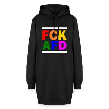 Fck afd - Hoodie-Kleid - Schwarz - Vorne