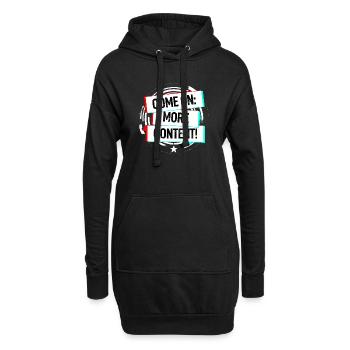 Venez sur plus de contenu! - Sweat-shirt à capuche long Femme - noir - Devant