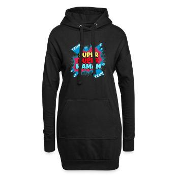 Super super maman. Super maman - Sweat-shirt à capuche long Femme - noir - Devant