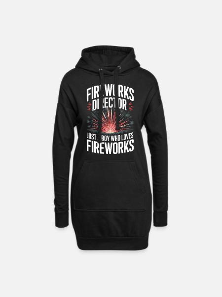 Pyrotechniker Feuerwerk Pyrotechnik - Hoodie-Kleid - Schwarz
