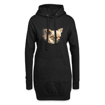 Chihuahua, petits chiens - Sweat-shirt à capuche long Femme - noir - Devant