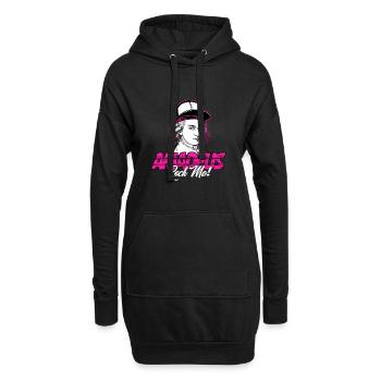 Amadeus Rock Me | Wolfgang Amadeus Mozart Klassik - Hoodie-Kleid - Schwarz - Vorne