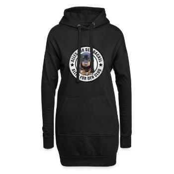 Dackel - Dachshund - Alles für den Dackel - Hoodie-Kleid - Schwarz - Vorne
