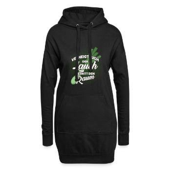 Verneigt Euch Der Lauch Betritt Den Raum - Hoodie-Kleid - Schwarz - Vorne