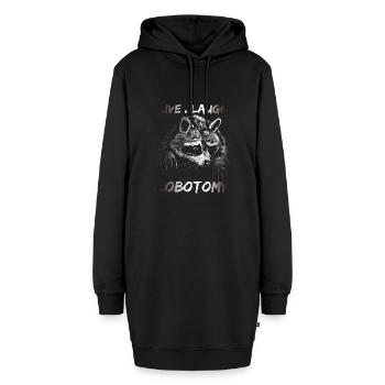 Live Laugh Lobotomy Retro Opossum Liebhaber - Hoodie-Kleid - Schwarz - Vorne