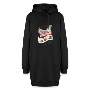 Support Your Local Egg Dealer lustiges Eier - Hoodie-Kleid - Schwarz - Vorne
