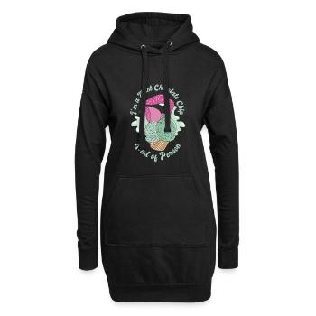 Je suis une personne aux pépites de chocolat à la menthe - Sweat-shirt à capuche long Femme - noir - Devant