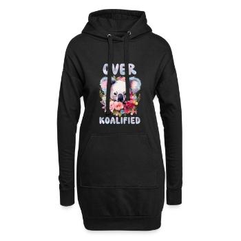 Über Koalified Koala Bear Lover Geburtstag - Hoodie-Kleid - Schwarz - Vorne