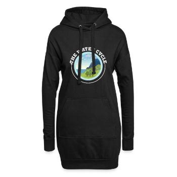 Le cycle de l’eau - Météorologie Prévisions météorologiques - Sweat-shirt à capuche long Femme - noir - Devant