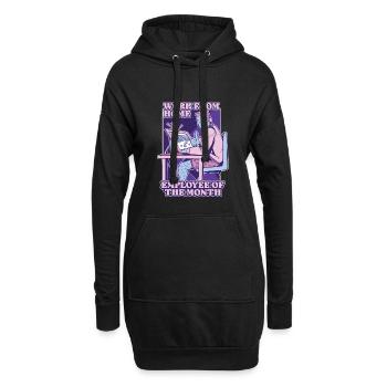 Von Zu Hause Aus Arbeiten - Mitarbeiter Des Monats - Hoodie-Kleid - Schwarz - Vorne