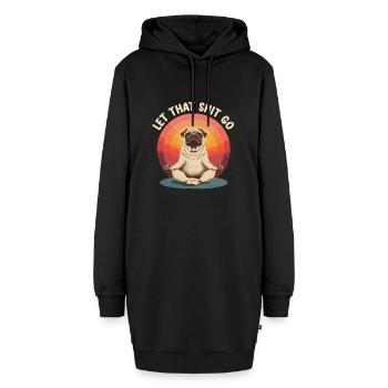 Carlin médite Lotus Siège Arbre de Vie Méditation - Sweat-shirt à capuche long Femme - noir - Devant
