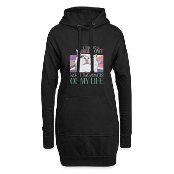 Être normal, c’était hier un drôle de chat - Sweat-shirt à capuche long Femme - noir - Devant