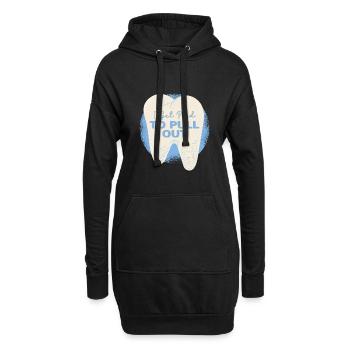 Zahnfee Humorvolle Spruchkunst - Hoodie-Kleid - Schwarz - Vorne
