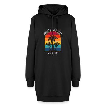 Puerta Vallarta, Mexique, Plage du coucher du soleil - Sweat-shirt à capuche long Femme - noir - Devant