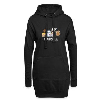 joyeux petit déjeuner club dessin animé amis mignon - Sweat-shirt à capuche long Femme - noir - Devant