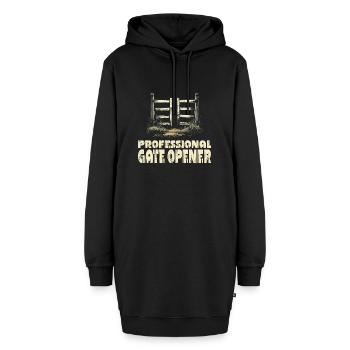 Ouvre-portail professionnel pour les amoureux de la nature - Sweat-shirt à capuche long Femme - noir - Devant