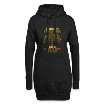I Shook My Family Tree And A Bunch Of Nuts Fell - Hoodie-Kleid - Schwarz - Vorne