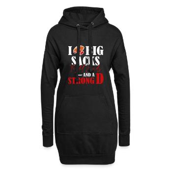 Ich Liebe Große Sacks, Tight Ends Und Eine Starke - Hoodie-Kleid - Schwarz - Vorne