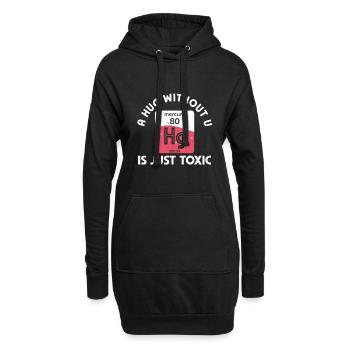 Un câlin sans toi est un humour de chimie toxique - Sweat-shirt à capuche long Femme - noir - Devant