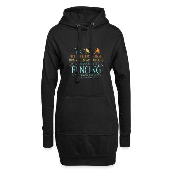Hit Others First: Fencing Motivation für - Hoodie-Kleid - Schwarz - Vorne