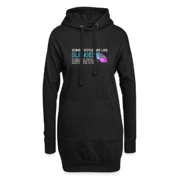 Manche Menschen Sind Wie Slinkies: Humorvolle - Hoodie-Kleid - Schwarz - Vorne