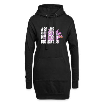 Ask me about my mysterious exit - Hoodie Dress - black - Front