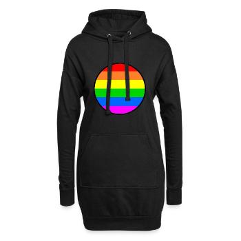 Lgbtq - Hoodie-Kleid - Schwarz - Vorne