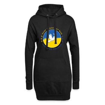 Ukraine Peace Dove Flag Pas de guerre - Sweat-shirt à capuche long Femme - noir - Devant
