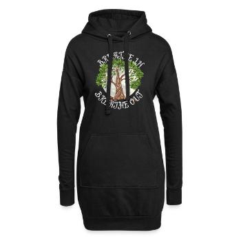 Breath in - Hoodie-Kleid - Schwarz - Vorne
