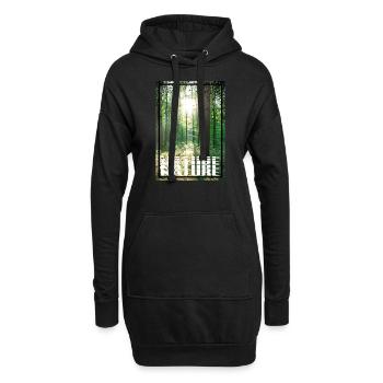 Nature Forest - Hoodie-Kleid - Schwarz - Vorne