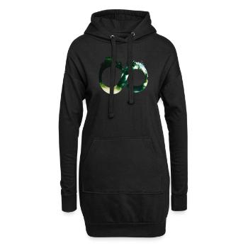 Forest for infinity - Hoodie-Kleid - Schwarz - Vorne